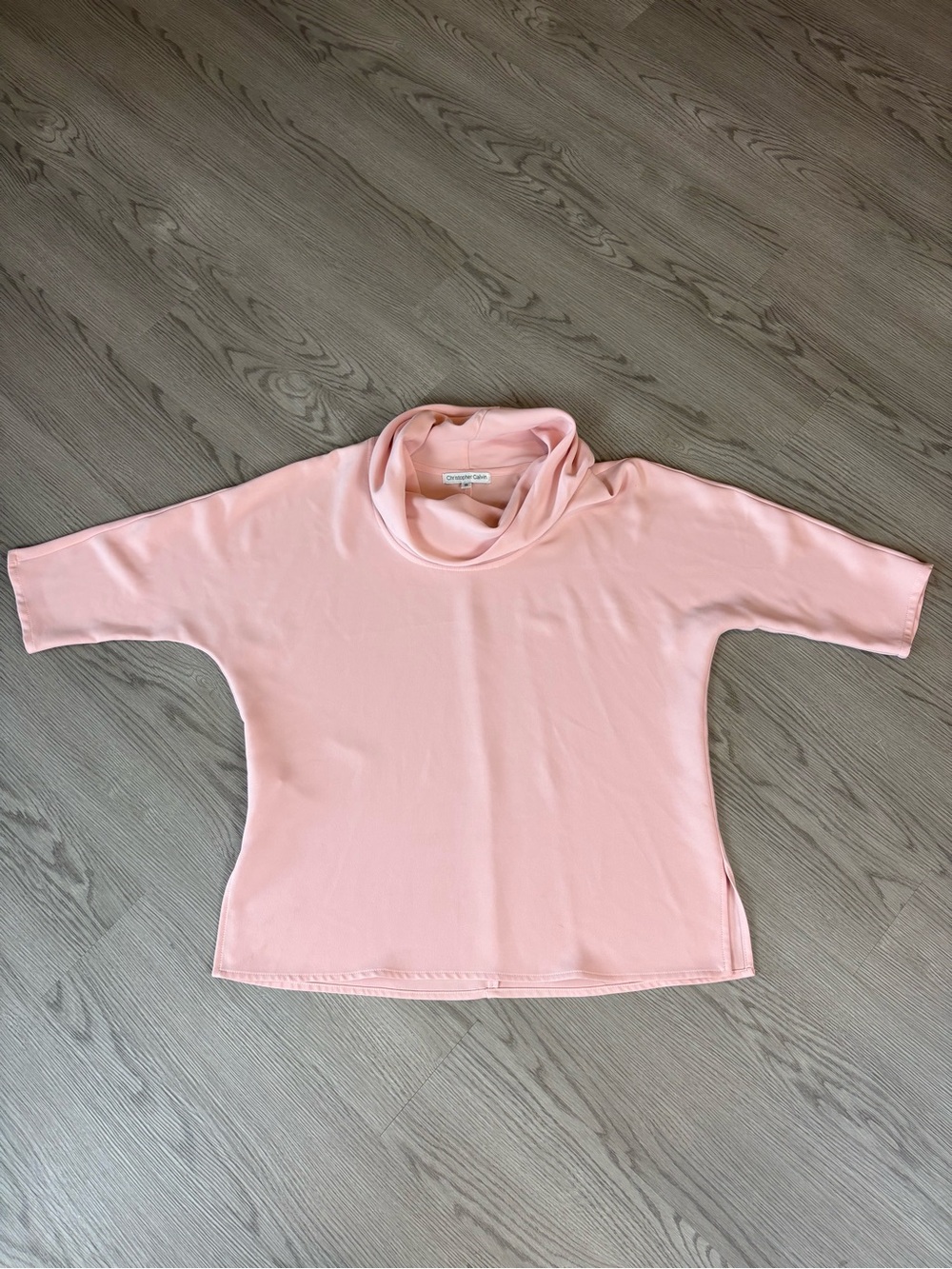 Light Pink Cowl Neck Women's Blouse - Unbranded